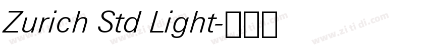 Zurich Std Light字体转换